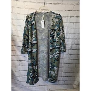 NY Collections Women's 3/4 knit Cardigan